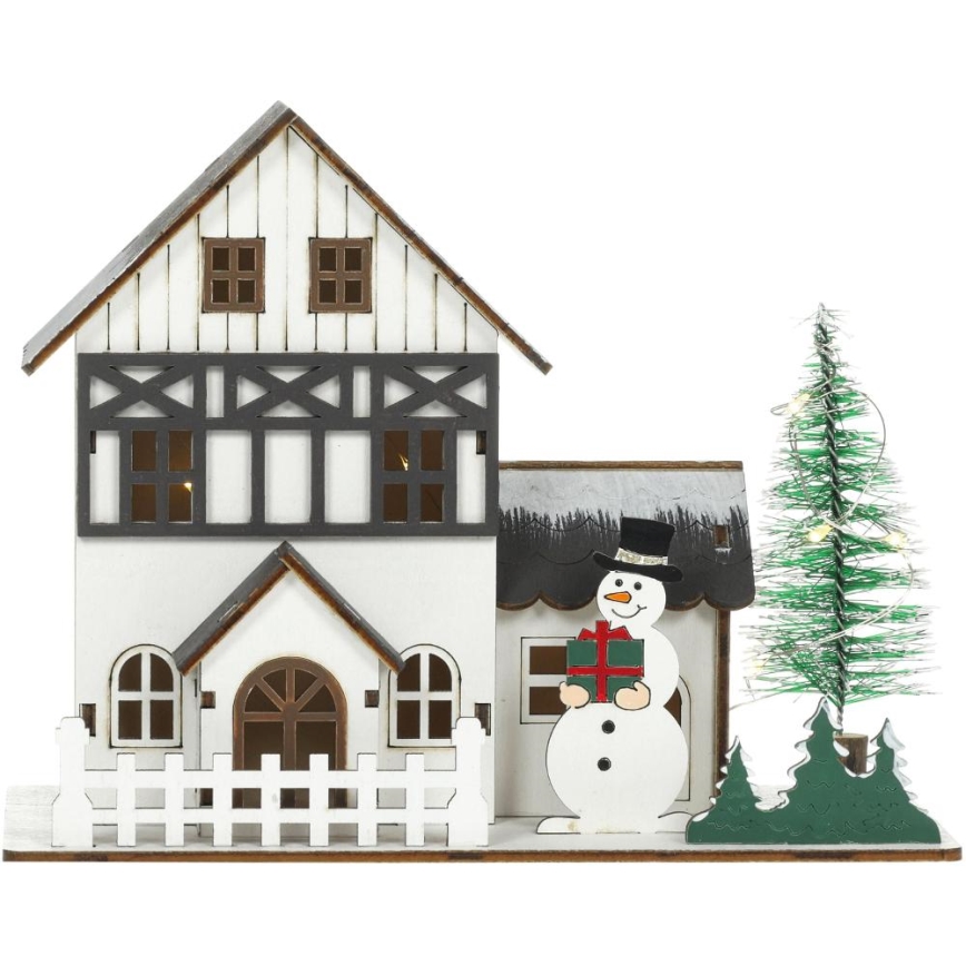 LED-joulukoriste LED/2xLR44/lämpimänvalkoinen talo