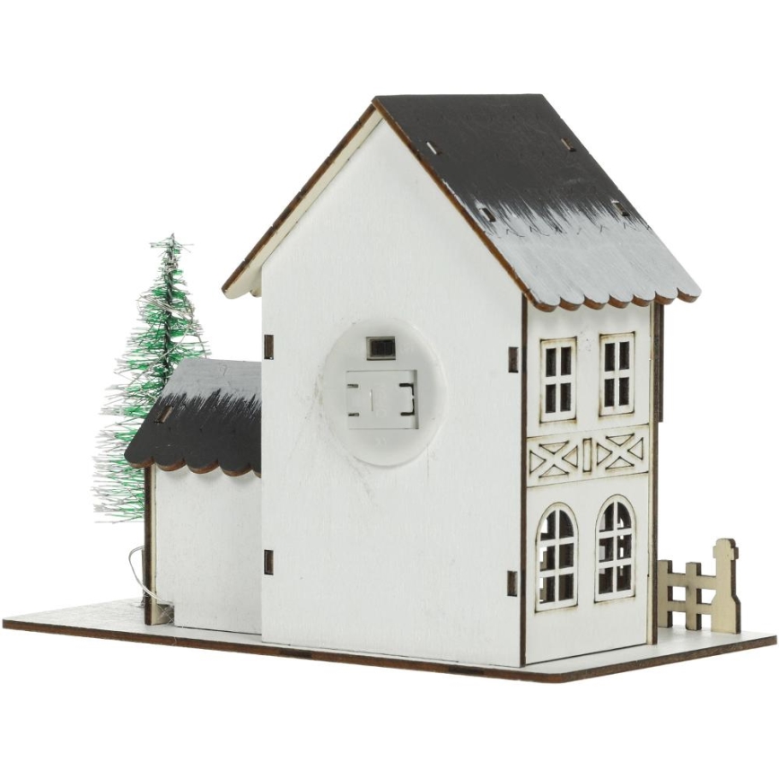 LED-joulukoriste LED/2xLR44/lämpimänvalkoinen talo