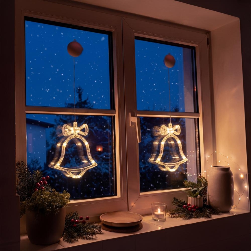 LED-joulukoriste LED/3xAAA/lämmin valkoinen kello