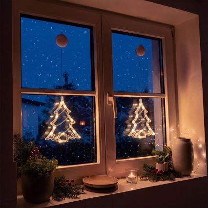 LED joulukoriste LED/3xAAA/lämpimänvalkoinen kuusi