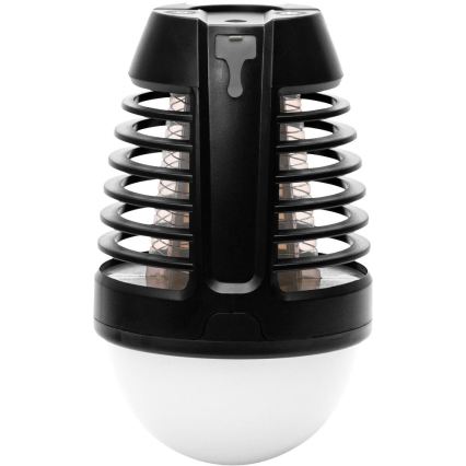 Retlux - LED-kannettava ladattava lamppu hyönteisansalla LED/5W/1800 mAh IP44 musta