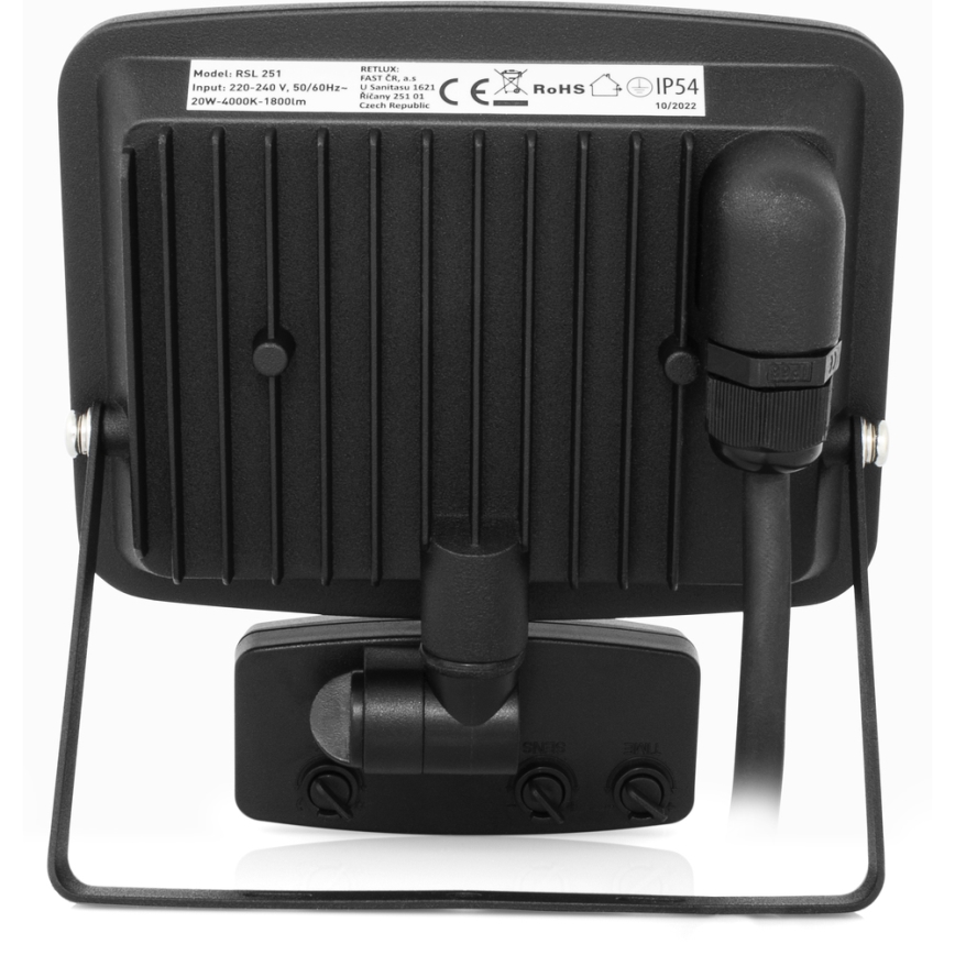 LED kehyksetön valonheitin anturilla LED/20W/230V 4000K IP65