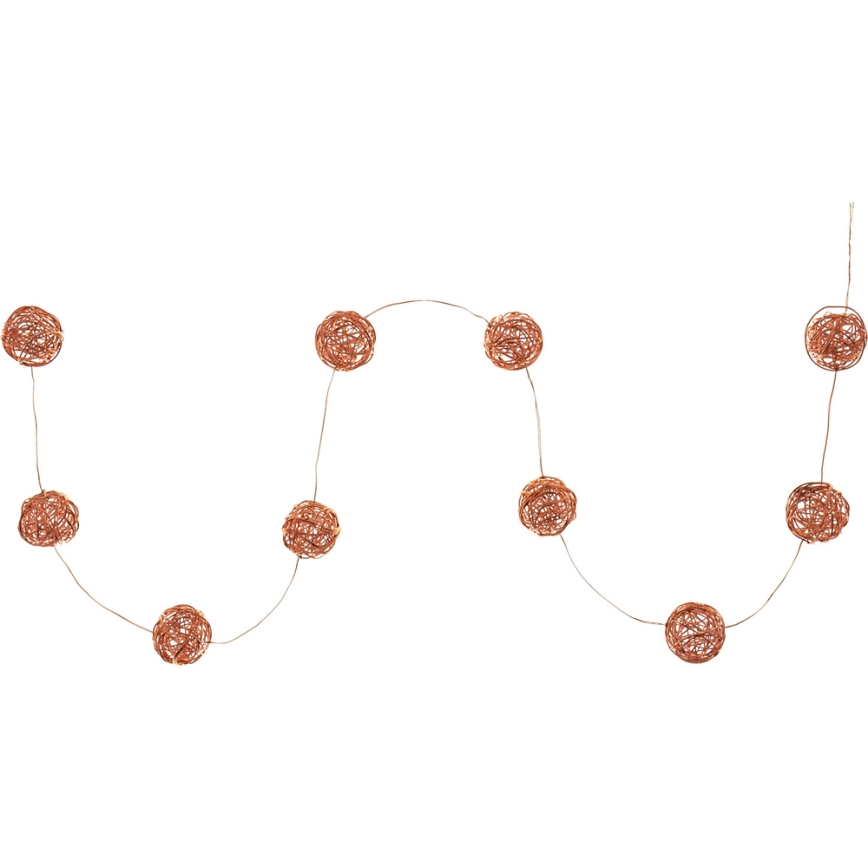 LED Koristeketju 10xLED/2xAA lämmin valkoinen