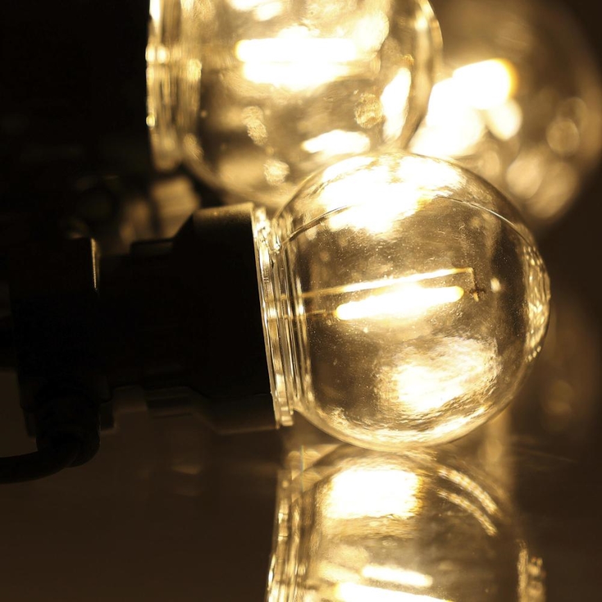 LED koristeketju ulkokäyttöön SEPPELE G45 10xE27/230V 8m IP44 lämpimänvalkoinen