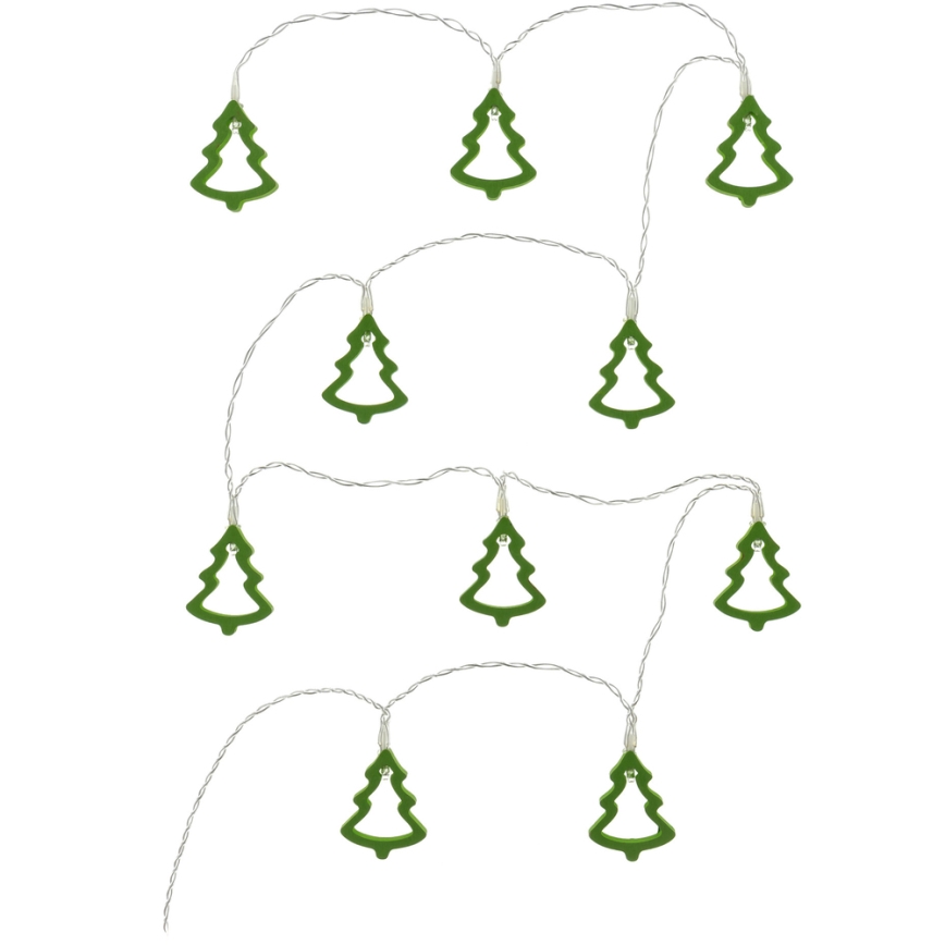 LED Koristevaloketju 10xLED/2xAA 1,6m lämmin valkoinen