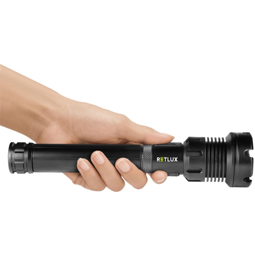 LED ladattava alumiininen taskulamppu powerbank-toiminnolla LED/4400 mAh 2200 lm IP44