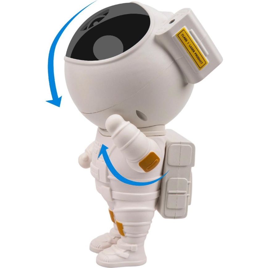Retlux - LED lastenprojektori 230V astronautti 23,3 cm + kaukosäädin