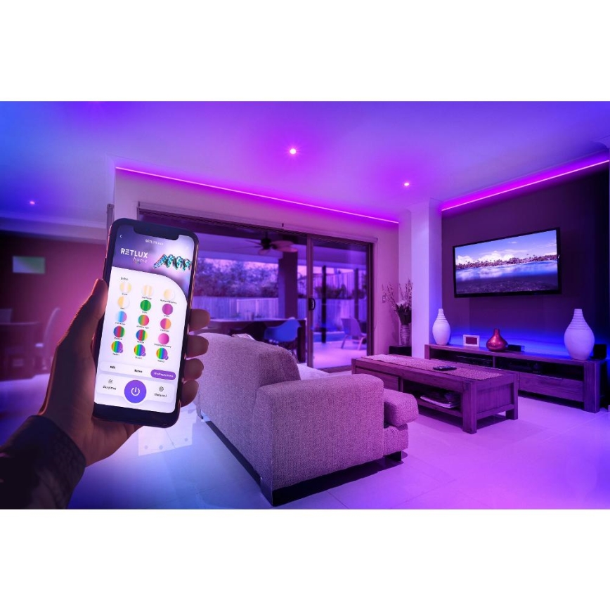 LED RGBW älykkäästi himmennettävä nauha 5m LED/230V 2700-6500K Wi-Fi Tuya + kaukosäädin