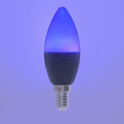 LED RGBW himmennettävä lamppu C37 E14/4,5W/230V 2700-6500K Wi-Fi Tuya