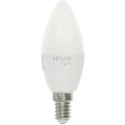 LED RGBW himmennettävä lamppu C37 E14/4,5W/230V 2700-6500K Wi-Fi Tuya