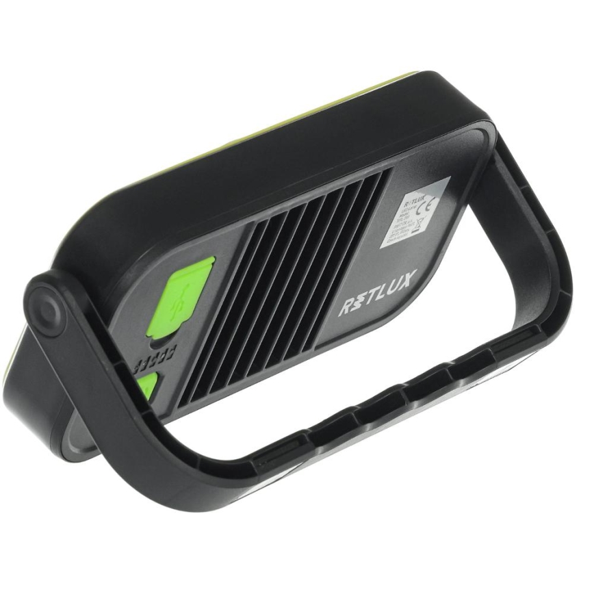 LED-työlamppu powerbank-toiminnolla, 4400 mAh, IP44, keltainen/musta