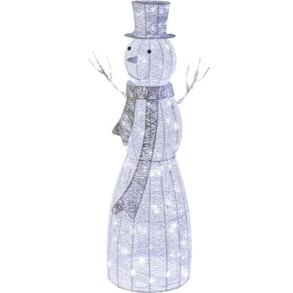 LED-ulkojoulukoriste LED/3,6W/230V/kylmänvalkoinen 124 cm IP44 lumiukko