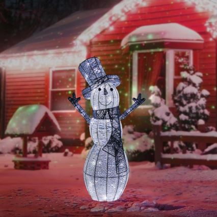 LED-ulkojoulukoriste LED/3,6W/230V/kylmänvalkoinen 75 cm IP44 lumiukko