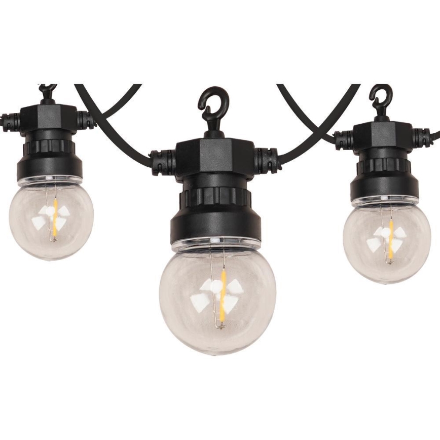 LED-ulkoiset koristevalot GIRLANDA G45 10xE27/230V 8m IP44 lämmin valkoinen