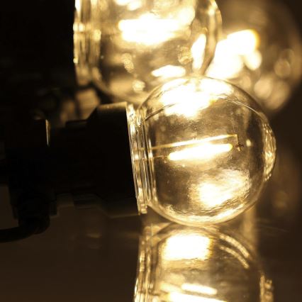 LED-ulkoiset koristevalot GIRLANDA G45 10xE27/230V 8m IP44 lämmin valkoinen