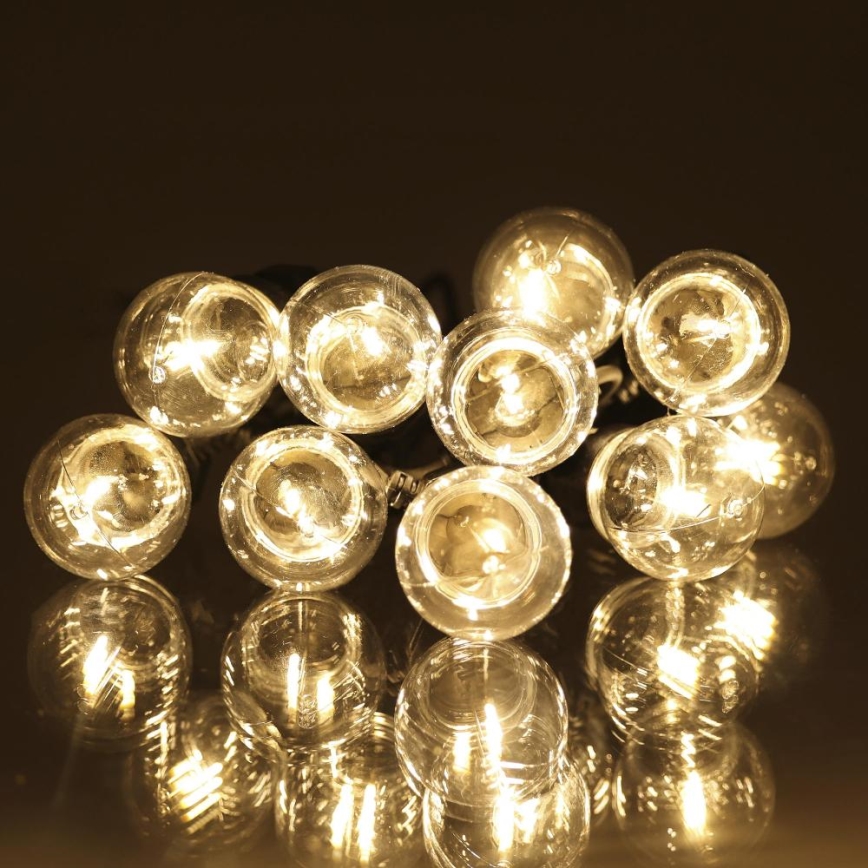 LED-ulkoiset koristevalot GIRLANDA G45 10xE27/230V 8m IP44 lämmin valkoinen
