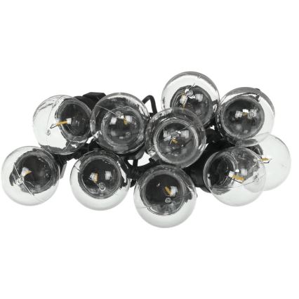 LED-ulkoiset koristevalot GIRLANDA G45 10xE27/230V 8m IP44 lämmin valkoinen