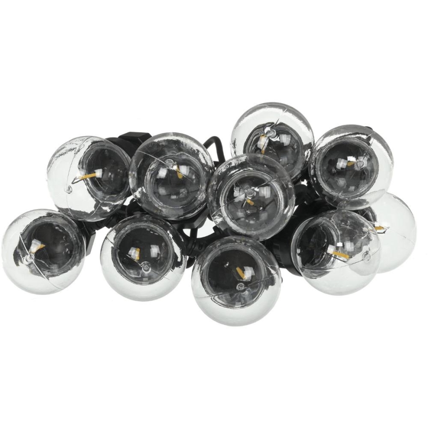 LED-ulkoiset koristevalot GIRLANDA G45 10xE27/230V 8m IP44 lämmin valkoinen