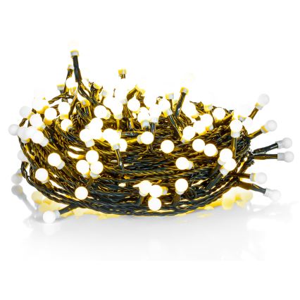 LED ulkoketju 100xLED/8 toimintoa 15m IP44 lämmin valkoinen