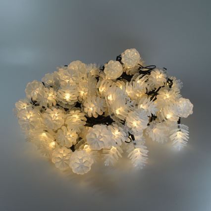 LED-ulkovaloketju 80xLED/25m IP44 lämmin valkoinen