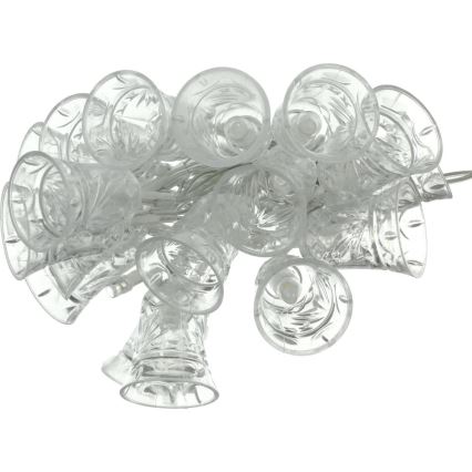 LED-valoketju 20xLED/3xAA/lämmin valkoinen 2,2 m koristekellot