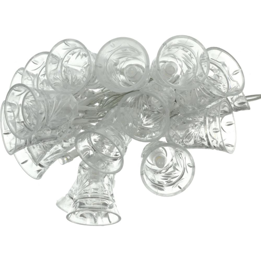 LED-valoketju 20xLED/3xAA/lämmin valkoinen 2,2 m koristekellot