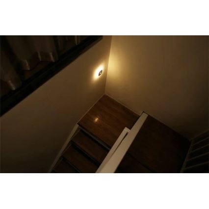 LED-yövalo anturilla LED/0,45W/3xAAA 3000K valkoinen