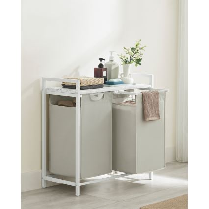 REX-pyykkikori, valkoinen