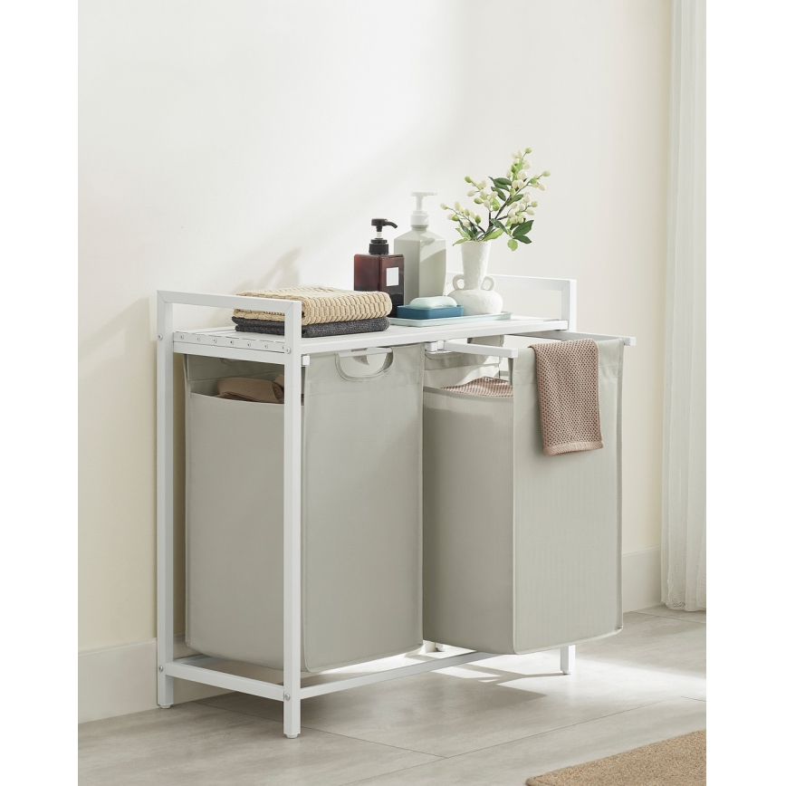 REX-pyykkikori, valkoinen