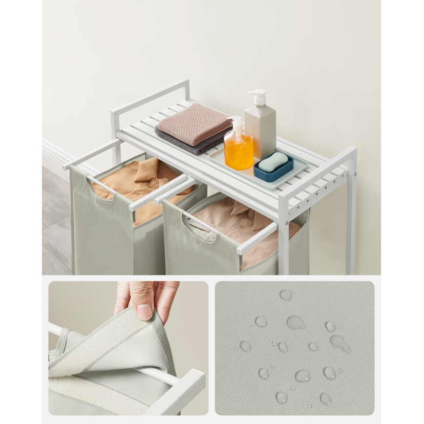 REX-pyykkikori, valkoinen