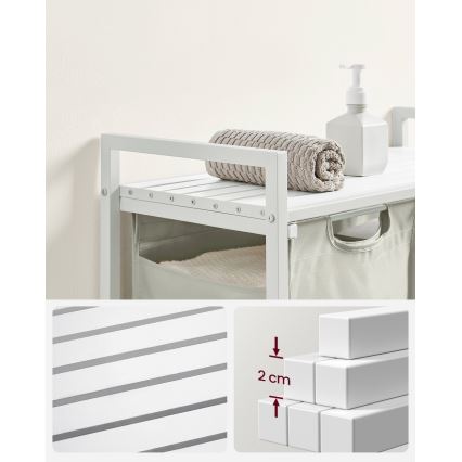 REX-pyykkikori, valkoinen