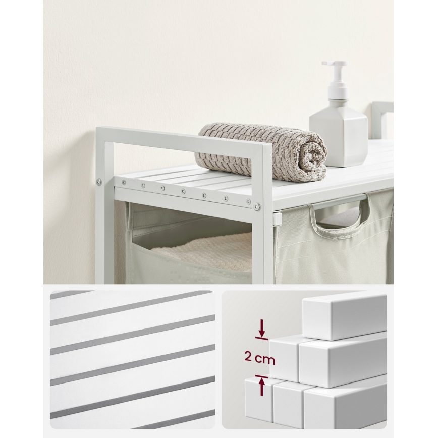 REX-pyykkikori, valkoinen