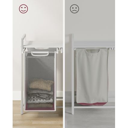 REX-pyykkikori, valkoinen