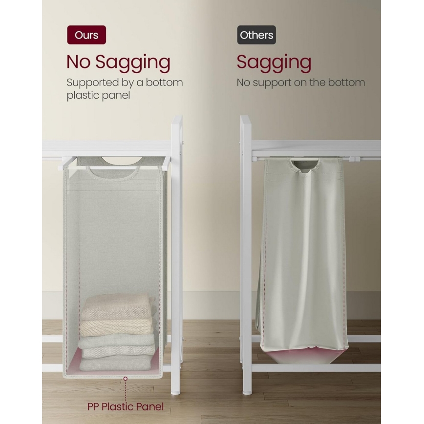 REX-valkoinen pyykkikori