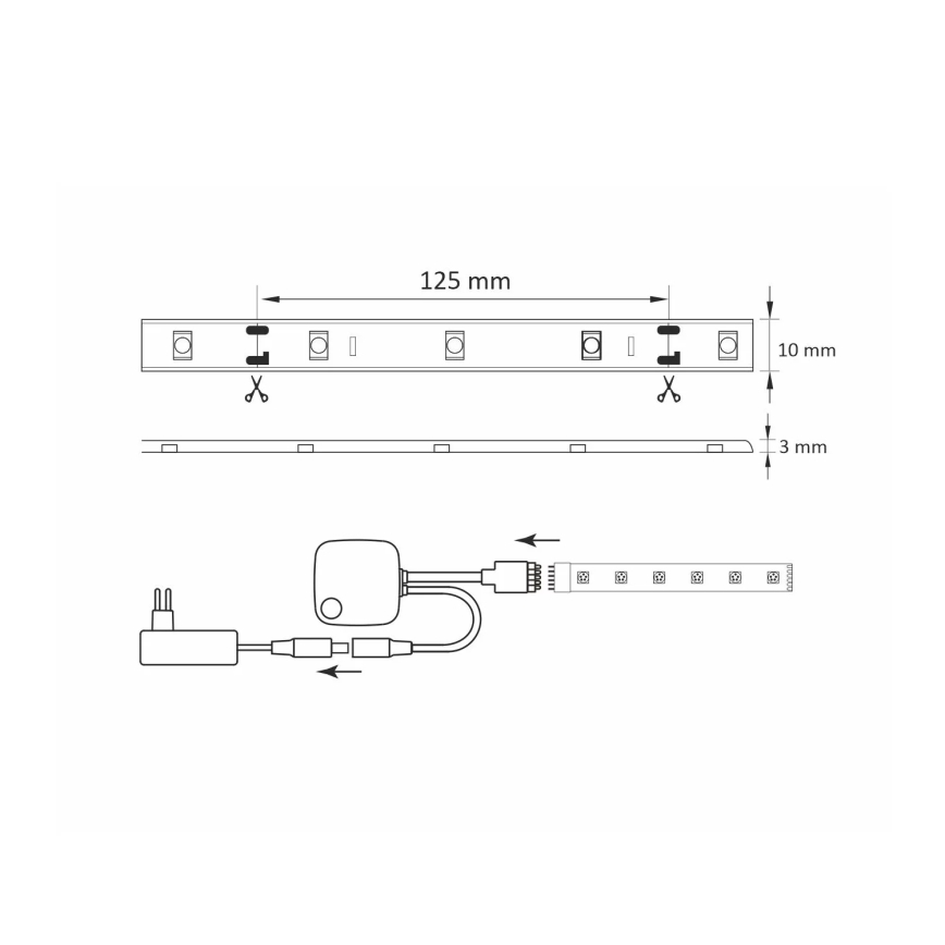 RGB LED Himmennettävä nauha Wi-Fi + musiikkitoiminto LED / 20W 5 m Tuya