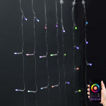 RGB-LED-verho 180 LED, 7 toimintoa, 6 m, IP65, Tuya Wi‑Fi