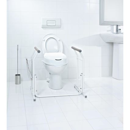 Ridder - Siirrettävät tukikahvat WC:hen 66x71,5 cm valkoinen
