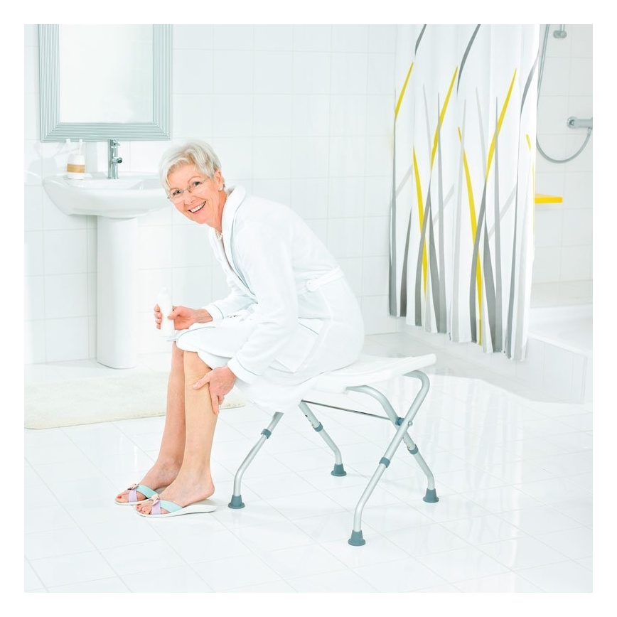 Ridder - Taitettava jakkara 50x51 cm valkoinen