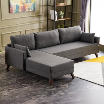 RIGA L-mallinen kulmasohva, antrasiitti, vasenkätinen