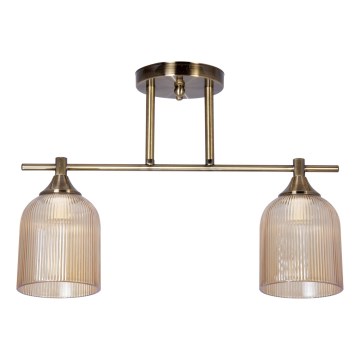 Riippukattokruunu 2xE14/60W/230V messinki