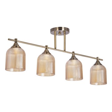 Riippukattokruunu 4xE14/60W/230V messinki