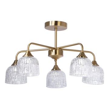 Riippukattokruunu 5xE14/60W/230V kulta