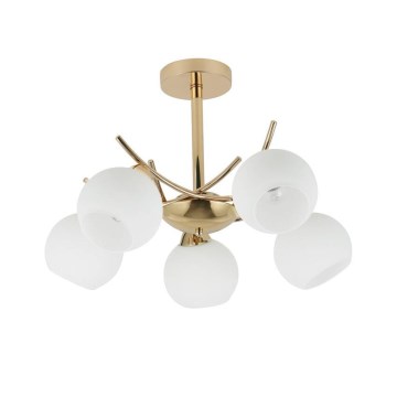 Riippukattokruunu AMOS 5xE27/40W/230V kulta