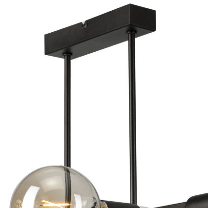 Riippukattokruunu ASTRID 4xE27/60W/230V musta