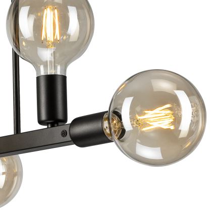 Riippukattokruunu ASTRID 6xE27/60W/230V musta