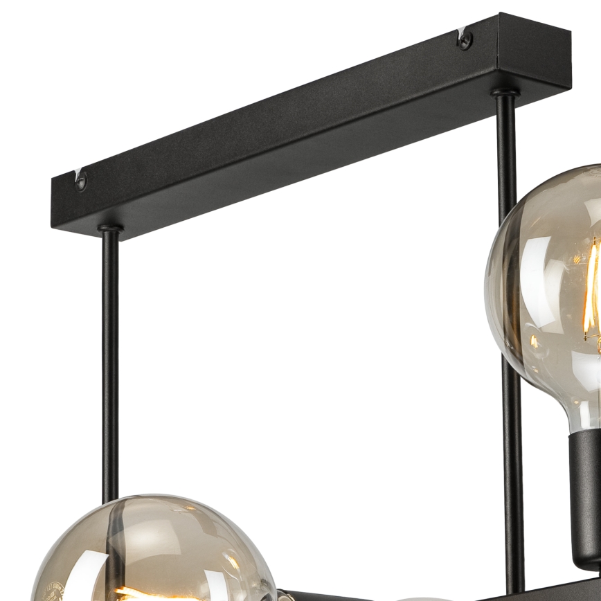 Riippukattokruunu ASTRID 6xE27/60W/230V musta