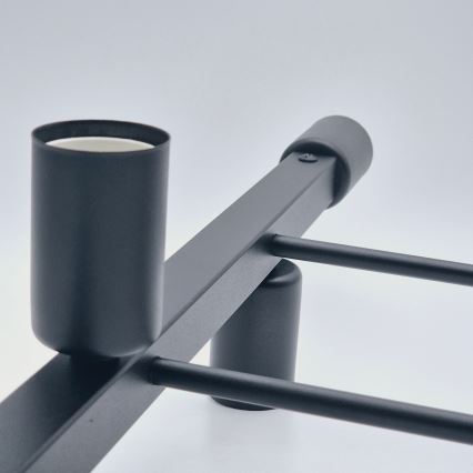 Riippukattokruunu ASTRID 6xE27/60W/230V musta