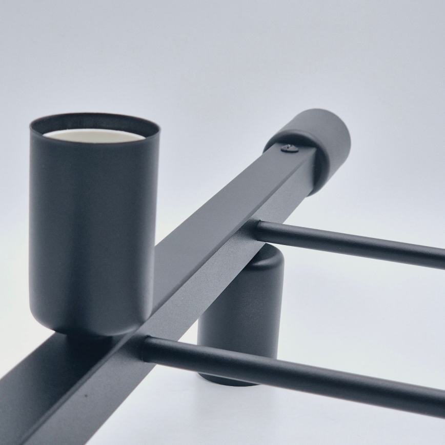 Riippukattokruunu ASTRID 6xE27/60W/230V musta