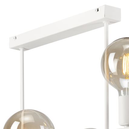 Riippukattokruunu ASTRID 6xE27/60W/230V valkoinen