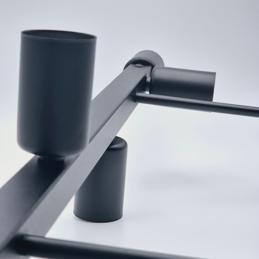 Riippukattokruunu ASTRID 8xE27/60W/230V musta